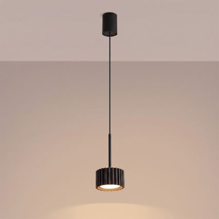 Suspension sur câble AURA 1xGX53/10W/230V, noire