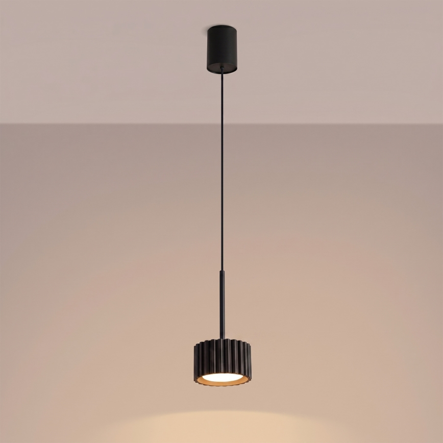 Suspension sur câble AURA 1xGX53/10W/230V, noire