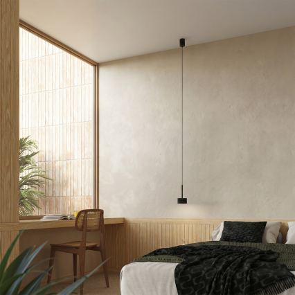 Suspension sur câble AURA 1xGX53/10W/230V, noire