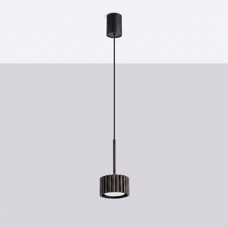 Suspension sur câble AURA 1xGX53/10W/230V, noire