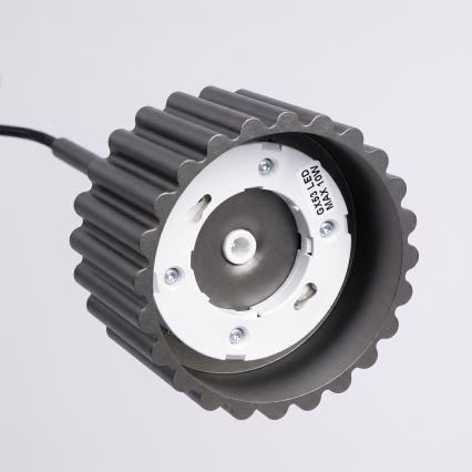 Suspension sur câble AURA 1xGX53/10W/230V, noire