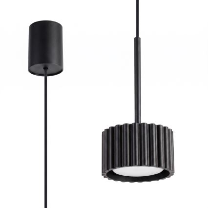 Suspension sur câble AURA 1xGX53/10W/230V, noire