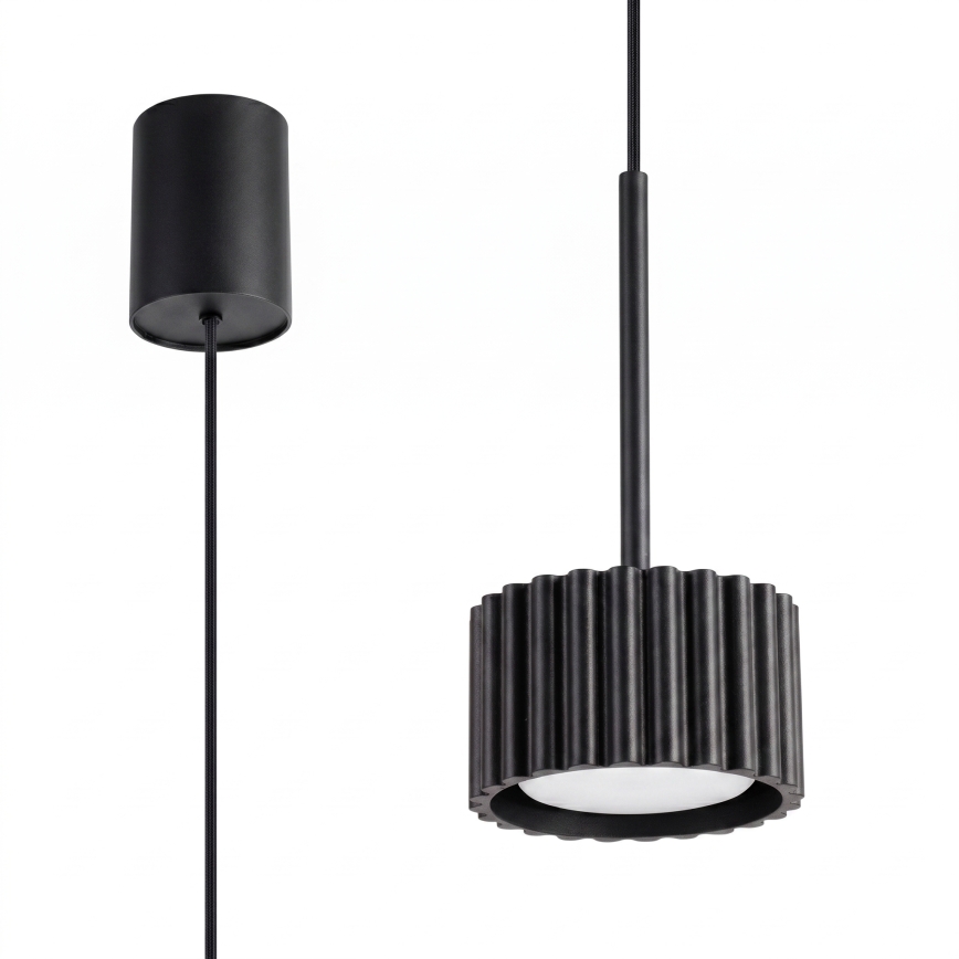 Suspension sur câble AURA 1xGX53/10W/230V, noire
