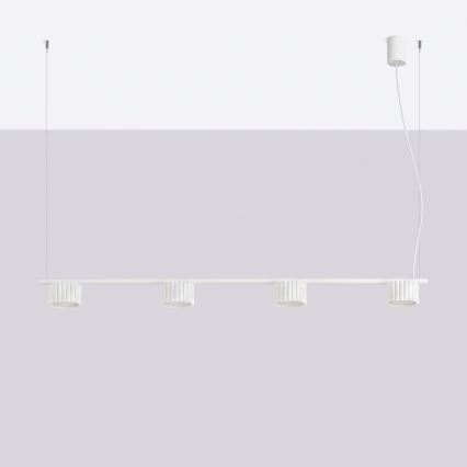 Suspension sur câble AURA 4xGX53/10W/230V blanche