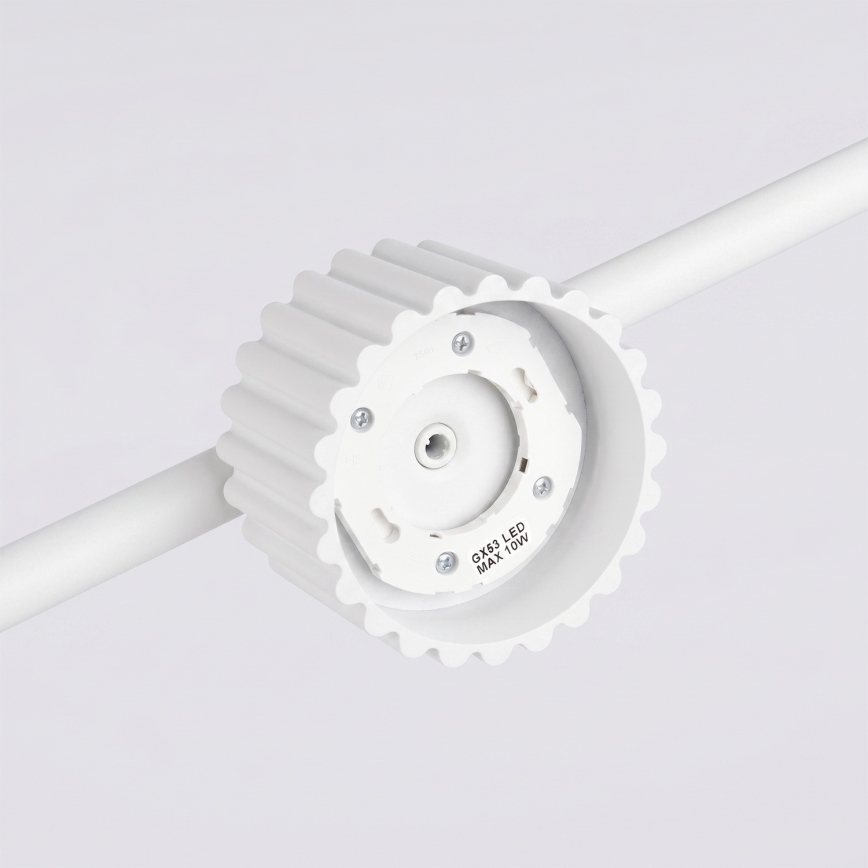 Suspension sur câble AURA 4xGX53/10W/230V blanche