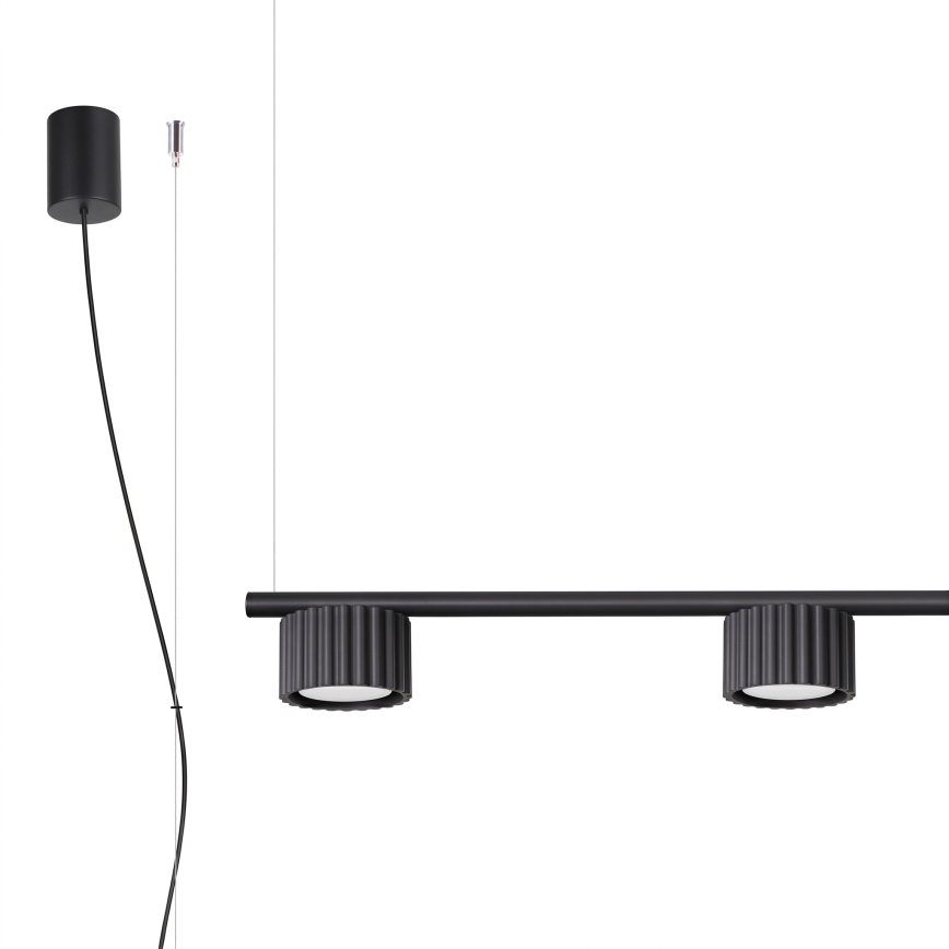 Suspension sur câble AURA 4xGX53/10W/230V noir