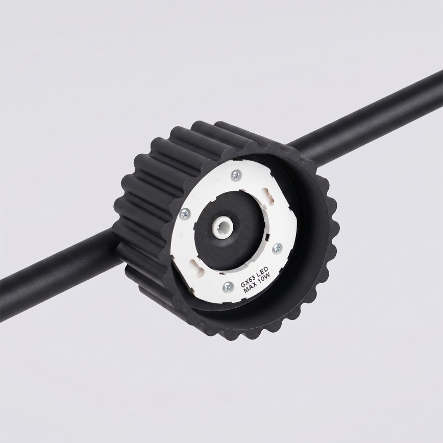 Suspension sur câble AURA 4xGX53/10W/230V noir