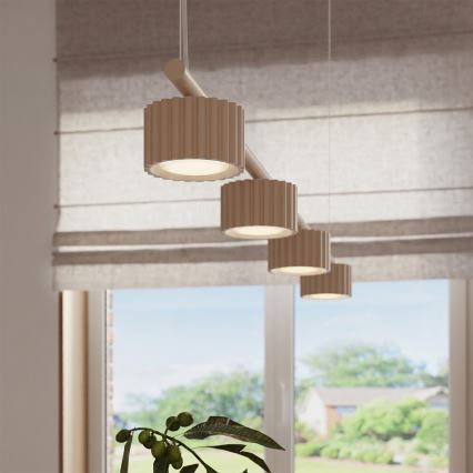 Suspension sur câble AURA 4xGX53/10W/230V crème