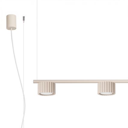 Suspension sur câble AURA 4xGX53/10W/230V crème