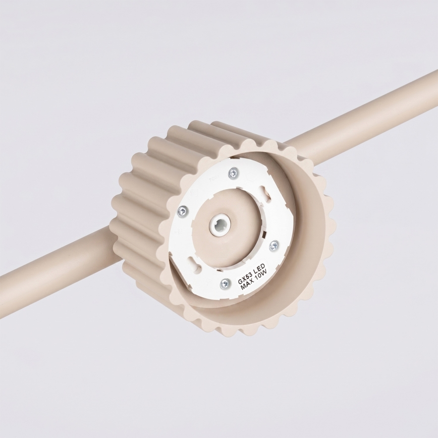 Suspension sur câble AURA 4xGX53/10W/230V crème