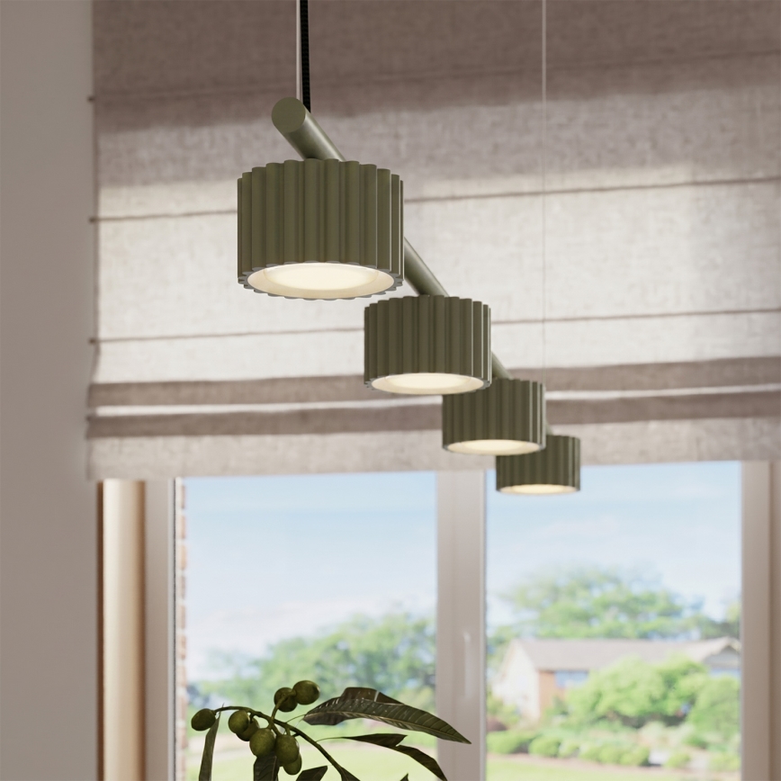 Suspension à câble AURA 4xGX53/10W/230V vert