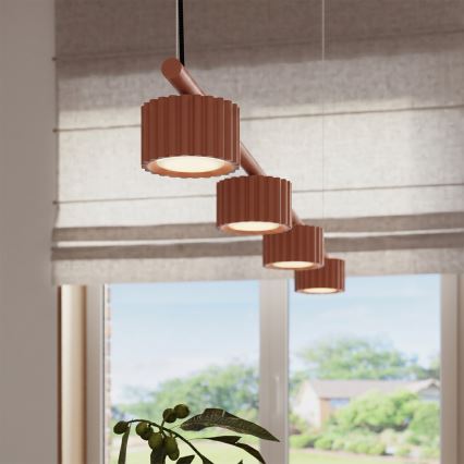 Suspension sur câble AURA 4xGX53/10W/230V rouge