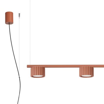 Suspension sur câble AURA 4xGX53/10W/230V rouge