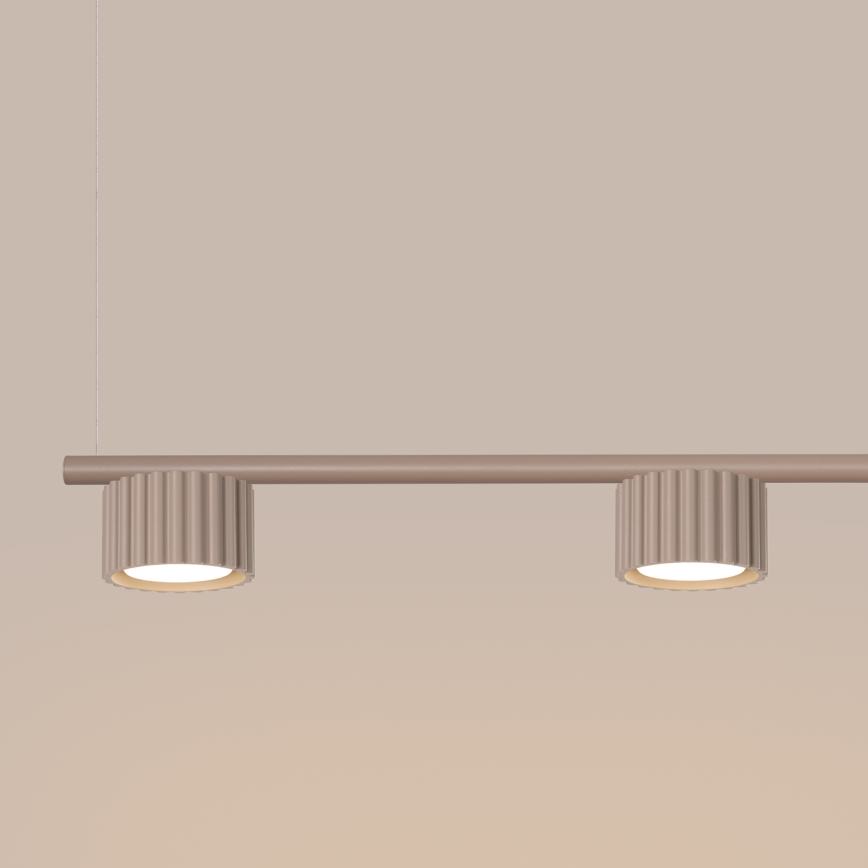Suspension sur câble AURA, 4 culots GX53, 10 W, 230 V, taupe