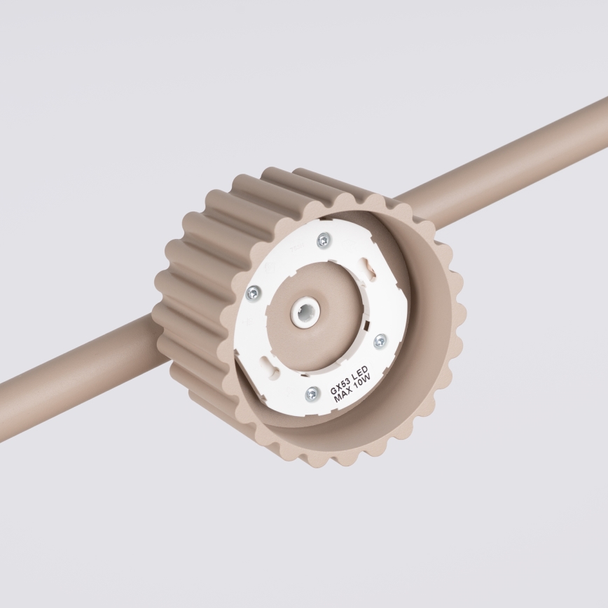 Suspension sur câble AURA, 4 culots GX53, 10 W, 230 V, taupe