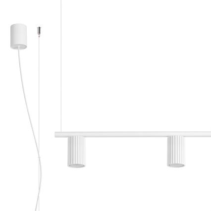 Suspension sur câble KARBON 4xGU10/10W/230V blanche