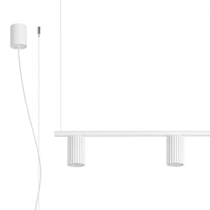 Suspension sur câble KARBON 4xGU10/10W/230V blanche