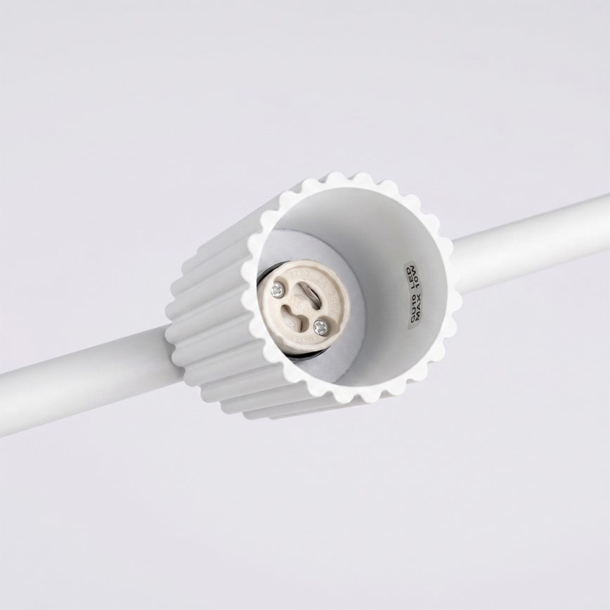 Suspension sur câble KARBON 4xGU10/10W/230V blanche