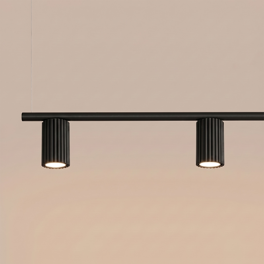 Suspension sur câble KARBON 4xGU10/10W/230V noir