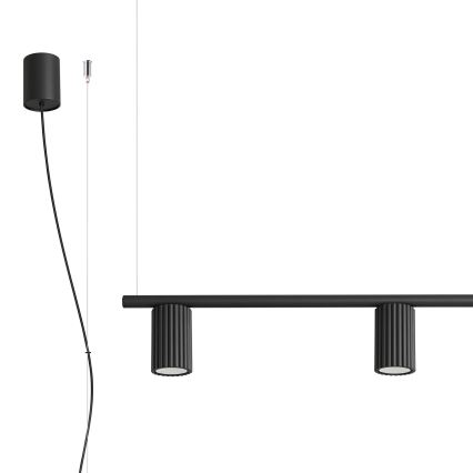 Suspension sur câble KARBON 4xGU10/10W/230V noir