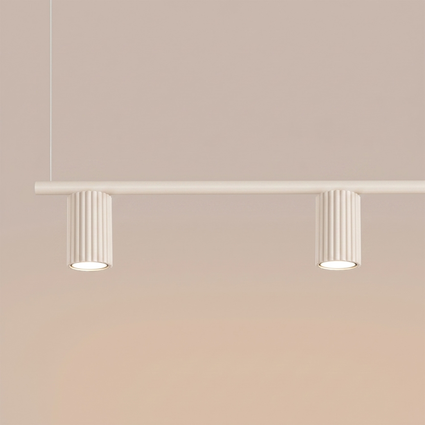 Suspension à câble KARBON 4xGU10/10W/230V crème