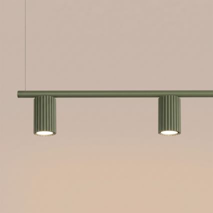 Suspension sur câble KARBON 4xGU10/10W/230V verte