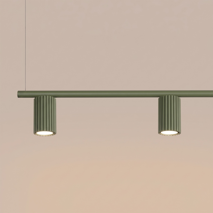Suspension sur câble KARBON 4xGU10/10W/230V verte