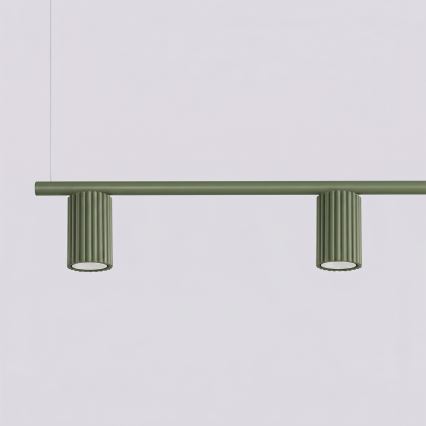 Suspension sur câble KARBON 4xGU10/10W/230V verte