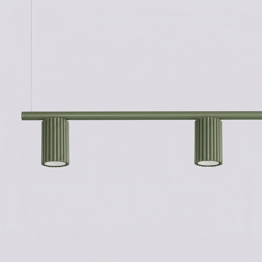 Suspension sur câble KARBON 4xGU10/10W/230V verte