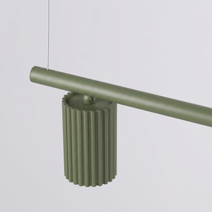 Suspension sur câble KARBON 4xGU10/10W/230V verte