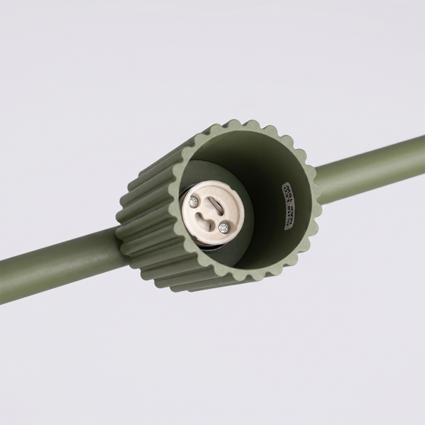 Suspension sur câble KARBON 4xGU10/10W/230V verte