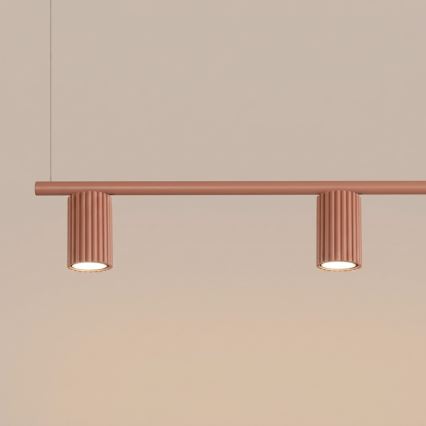 Suspension sur câble KARBON 4xGU10/10W/230V orange