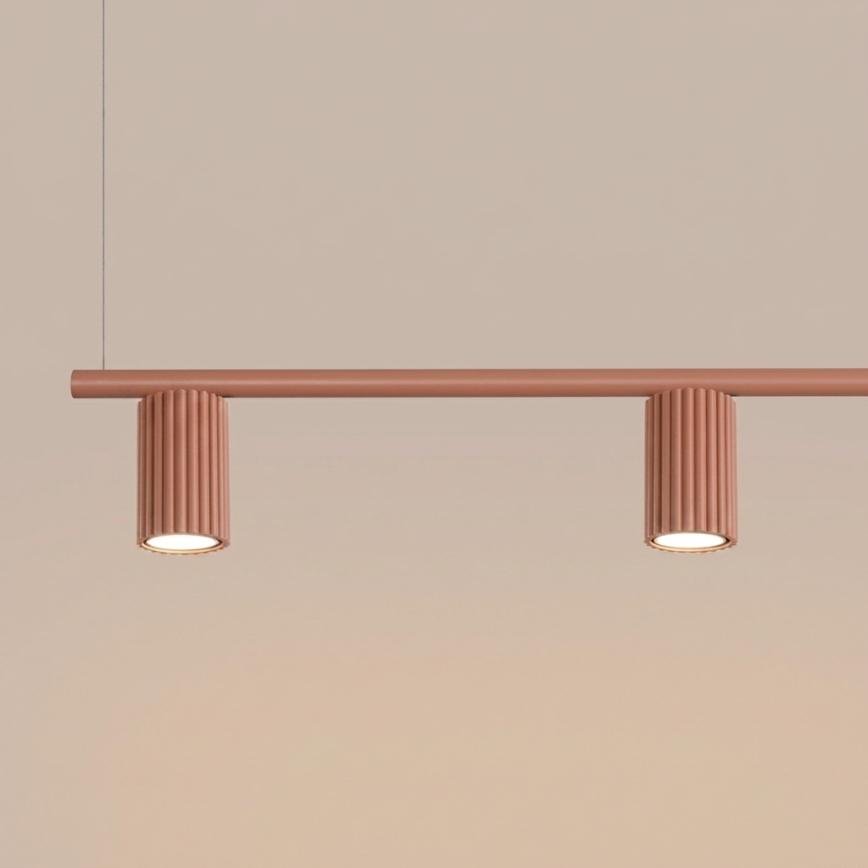 Suspension sur câble KARBON 4xGU10/10W/230V orange