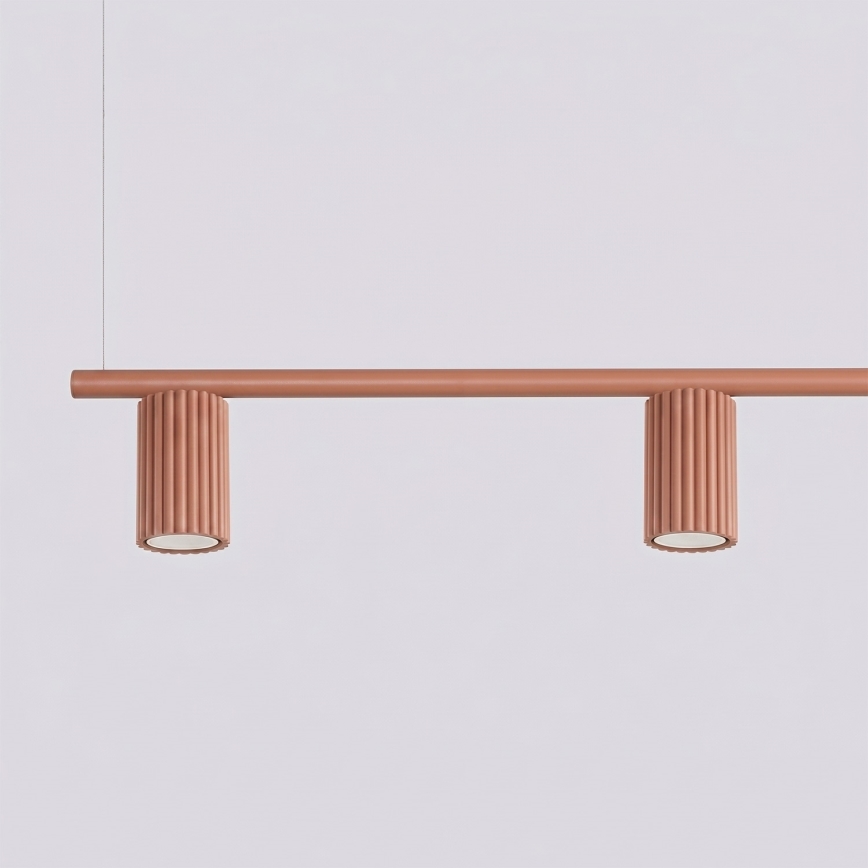 Suspension sur câble KARBON 4xGU10/10W/230V orange