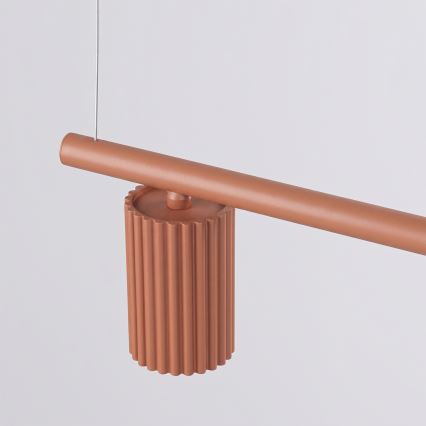 Suspension sur câble KARBON 4xGU10/10W/230V orange