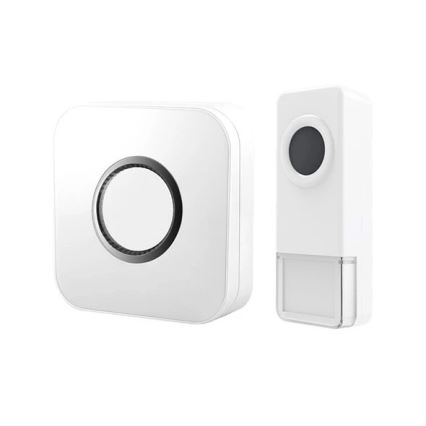 Sonnette sans fil 3xAAA/1xA23 IP55 blanc