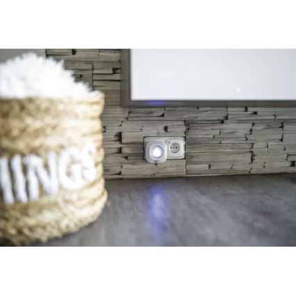 Sonnette sans fil à brancher 230V + 1xCR2032 IP44 blanc