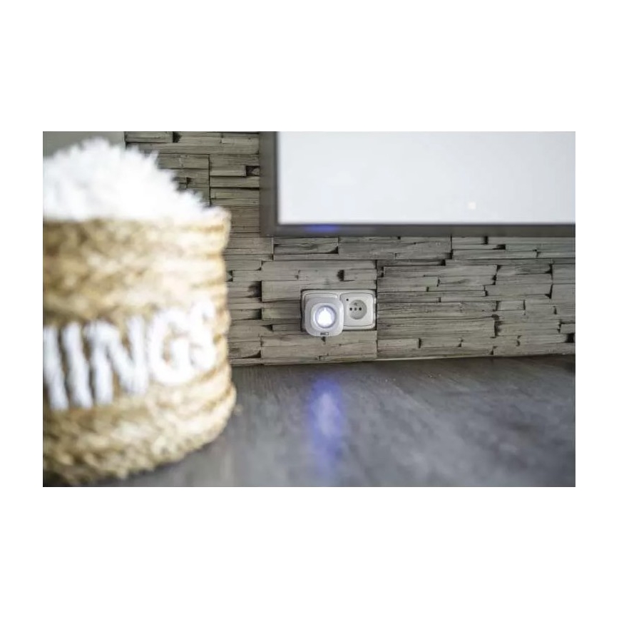 Sonnette sans fil à brancher 230V + 1xCR2032 IP44 blanc