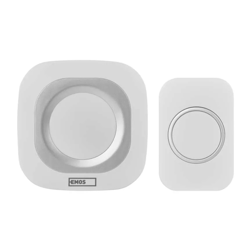 Sonnette sans fil à brancher 230V + 1xCR2032 IP44 blanc