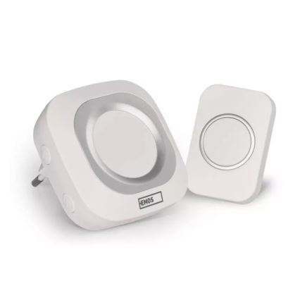 Sonnette sans fil à brancher 230V + 1xCR2032 IP44 blanc