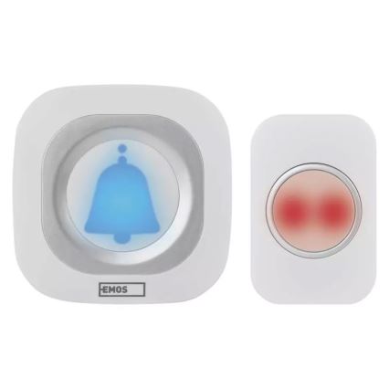 Sonnette sans fil à brancher 230V + 1xCR2032 IP44 blanc