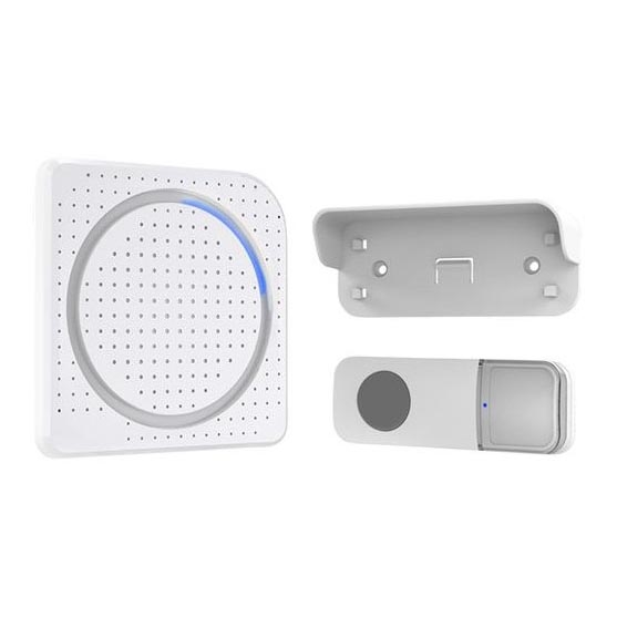 Sonnette sans fil à brancher 230V/1xCR2032 IP56 blanc