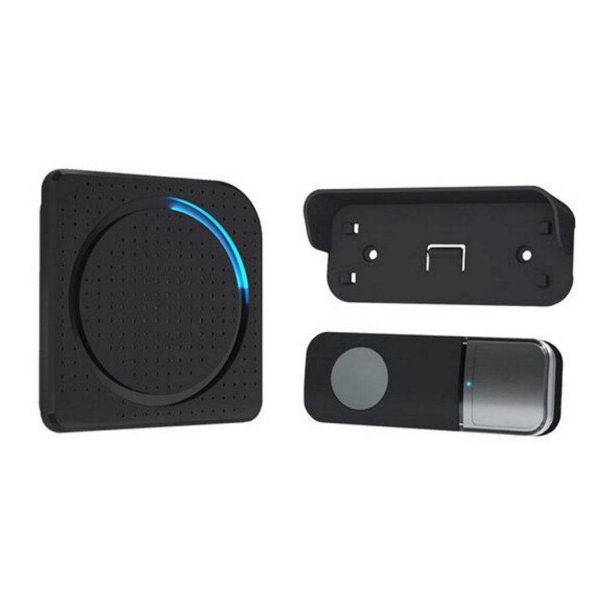 Sonnette sans fil à brancher 230V/1xCR2032 IP56 noir