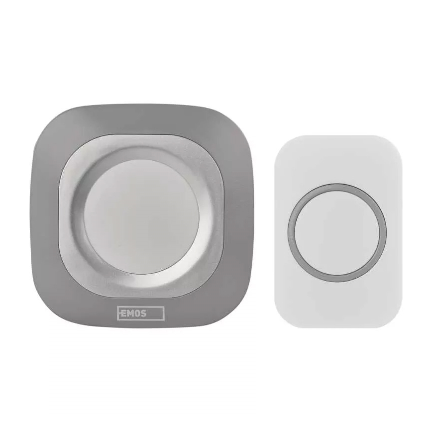 Sonnette sans fil sur prise 230V IP44 grise