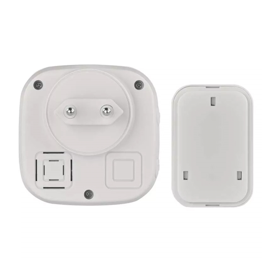 Sonnette sans fil sur prise 230V IP44 grise