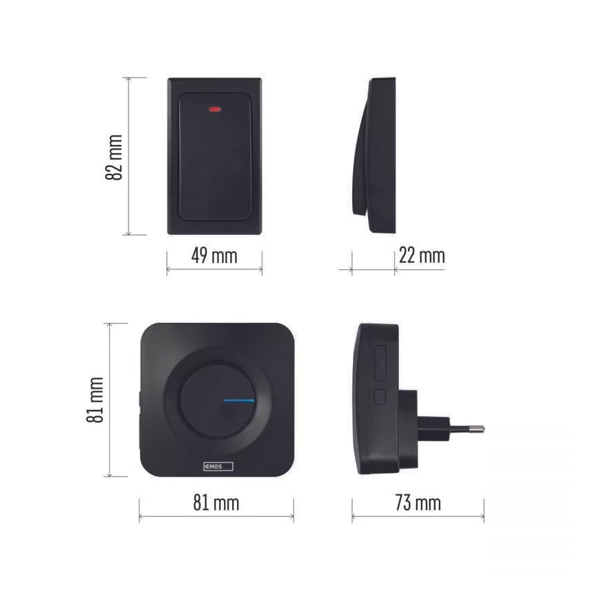 Sonnette électronique sans fil 220V 36 mélodies jusqu'à 200m - My