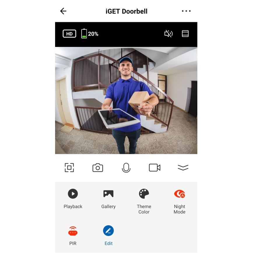 Sonnette vidéo avec détecteur de mouvement Full HD 1080p 5200 mAh IP65 Wi-Fi  Tuya blanche