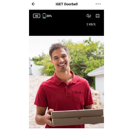 Sonnette vidéo avec détecteur de mouvement Full HD 1080p 5200 mAh IP65 Wi-Fi  Tuya blanche
