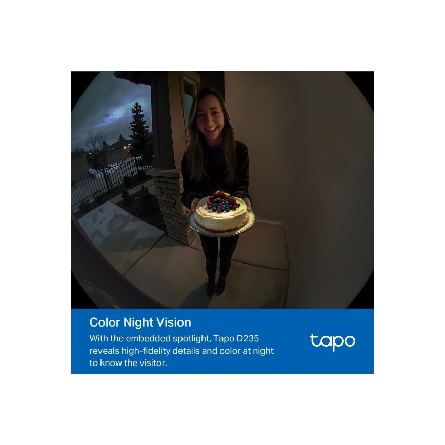 Sonnette vidéo intelligente 2K — batterie 10 000 mAh, IP66, Wi‑Fi, Tuya