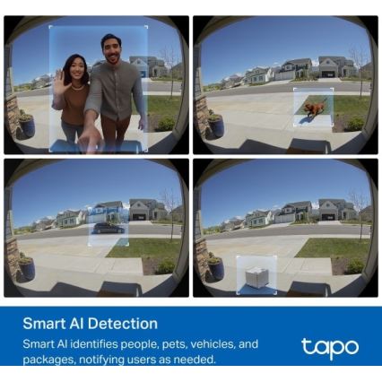 Sonnette vidéo intelligente 2K — batterie 10 000 mAh, IP66, Wi‑Fi, Tuya